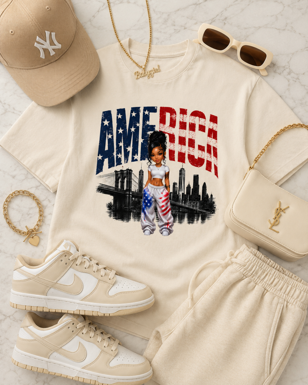 America It Girl Statement Tee