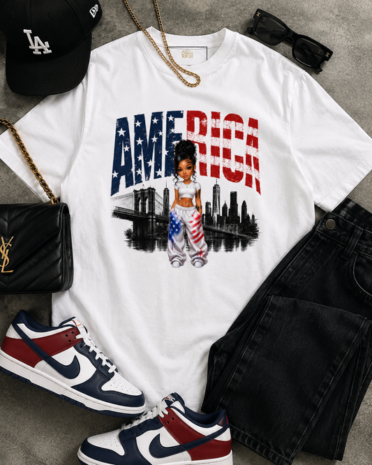 America It Girl Statement Tee