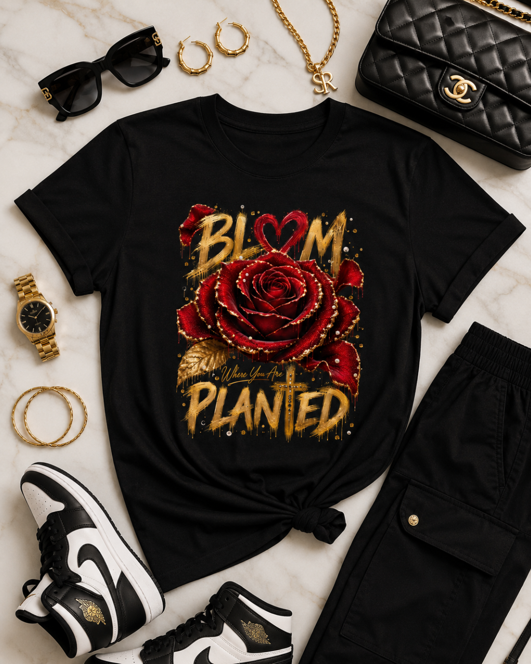 Bloom Where You Are Planted Statement Tee