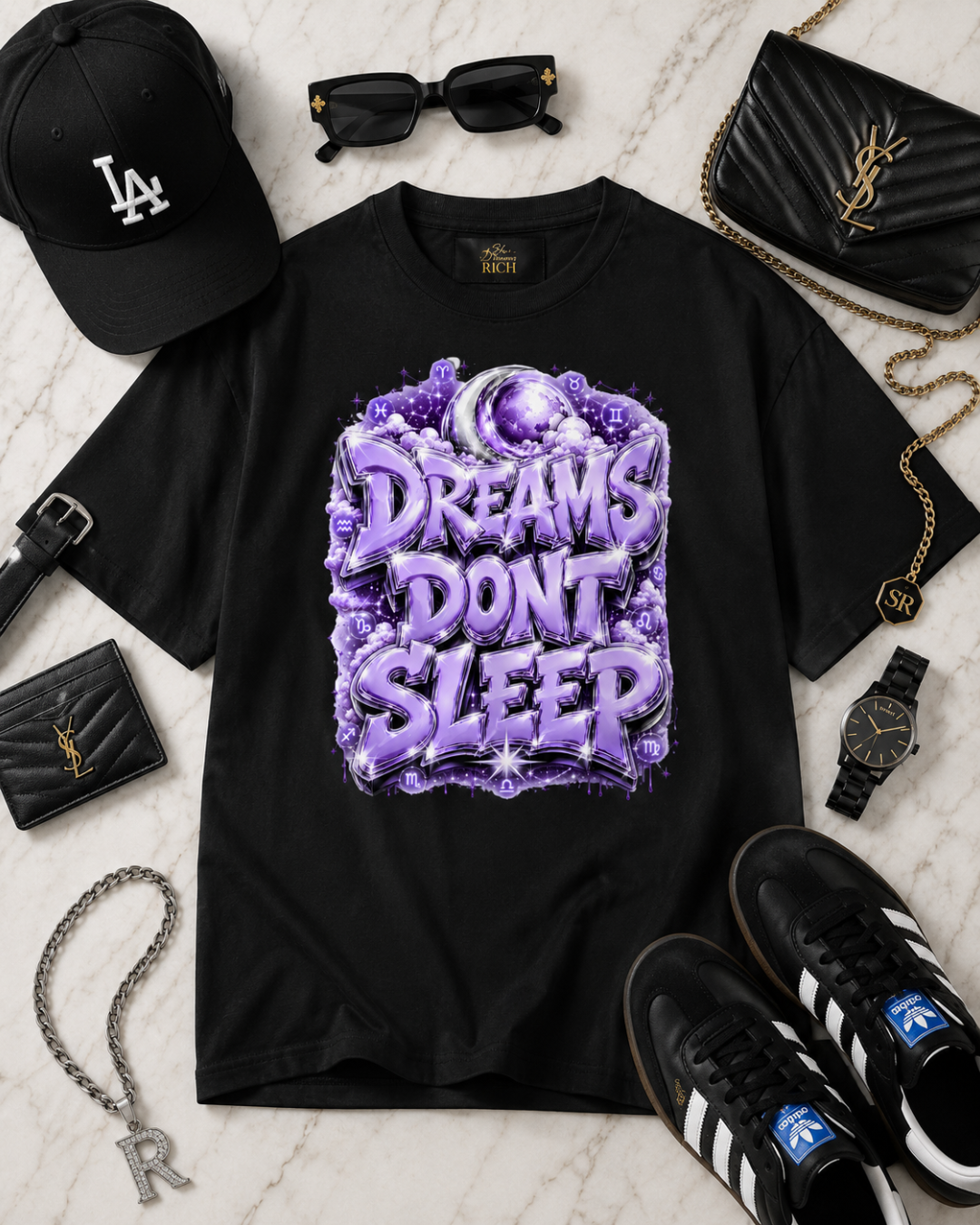 Dreams Don't Sleep Statement Tee - Manifest Edition
