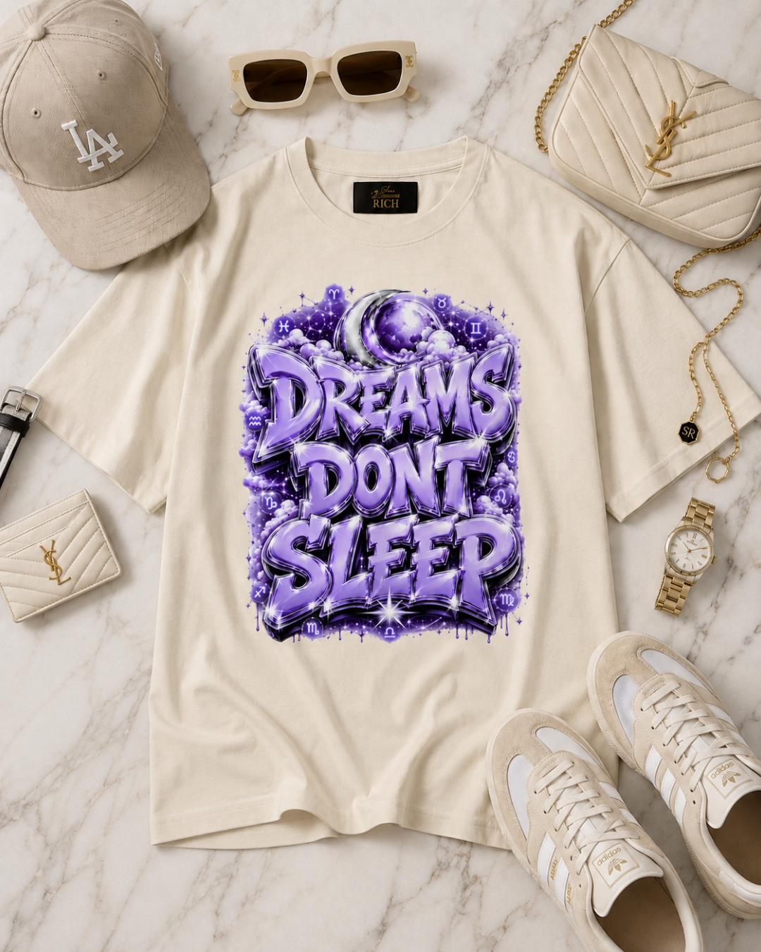 Dreams Don't Sleep Statement Tee - Manifest Edition