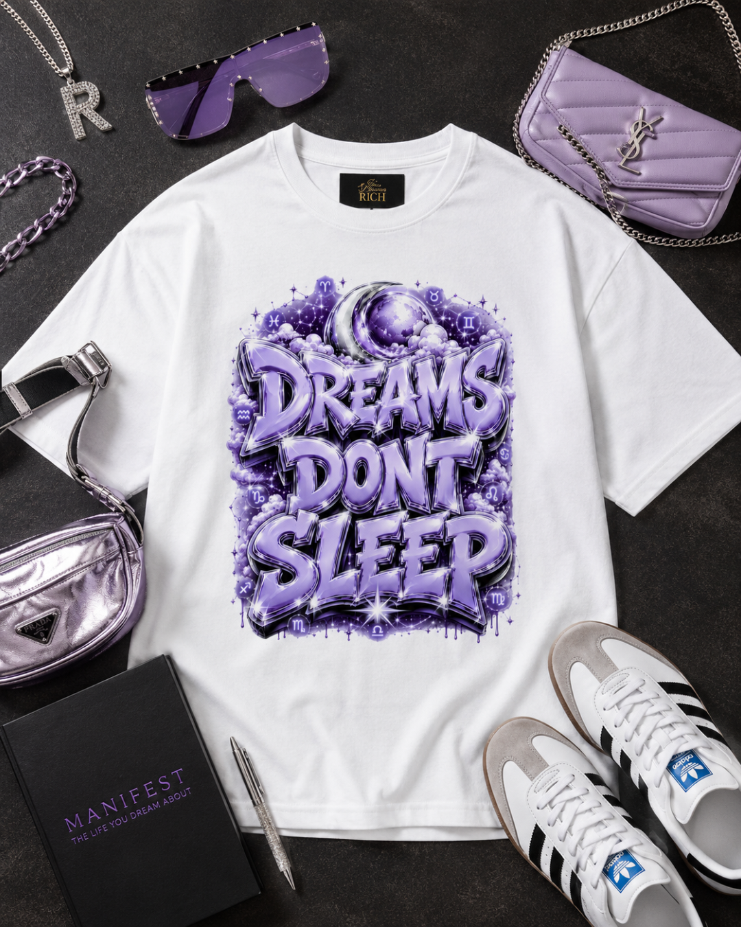 Dreams Don't Sleep Statement Tee - Manifest Edition