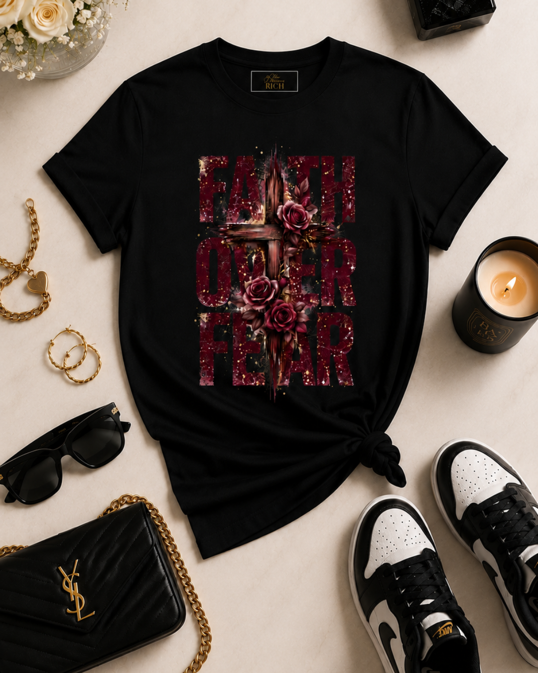 Faith Over Fear | Faith in Bloom Statement Tee