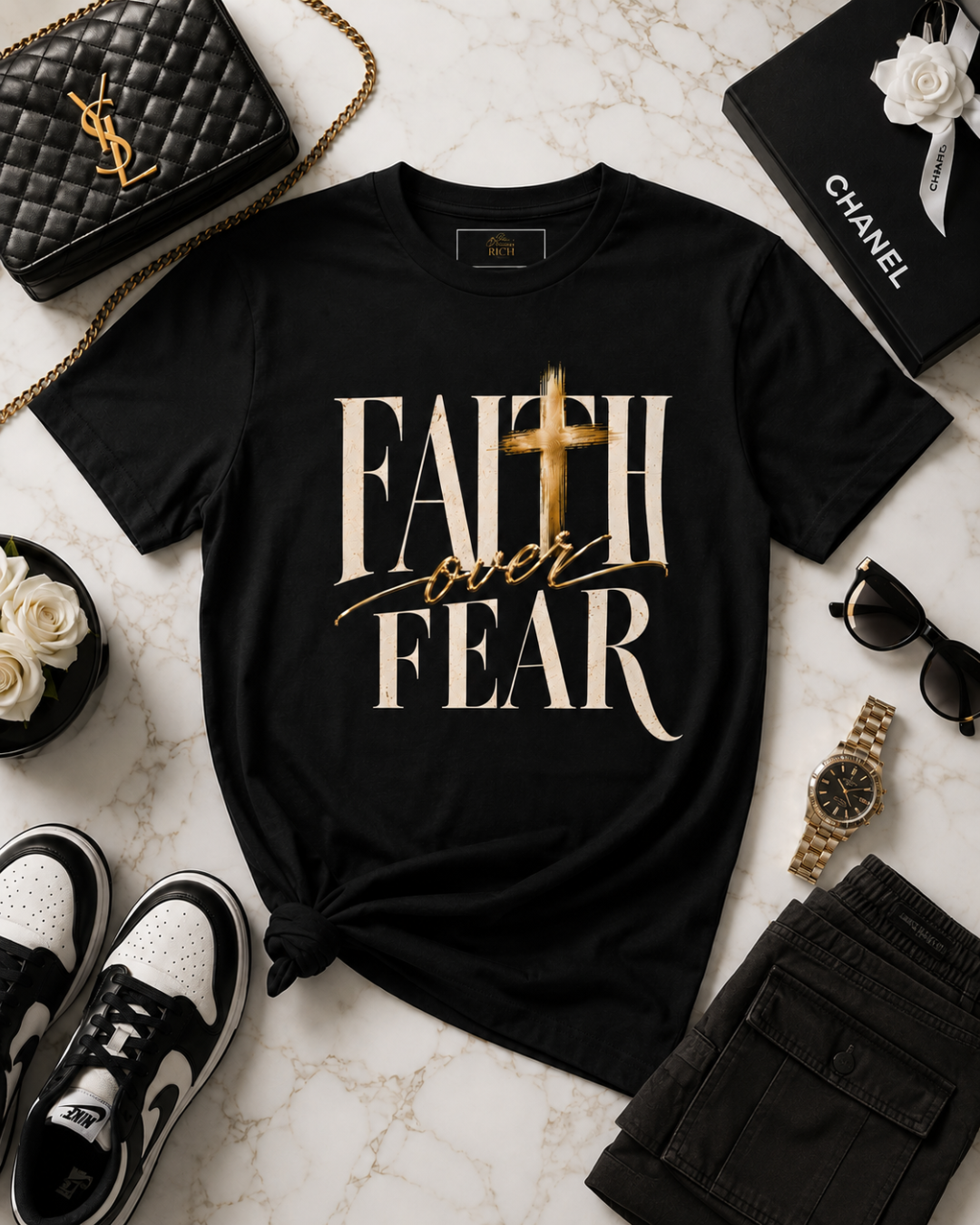 Faith Over Fear Statement Tee