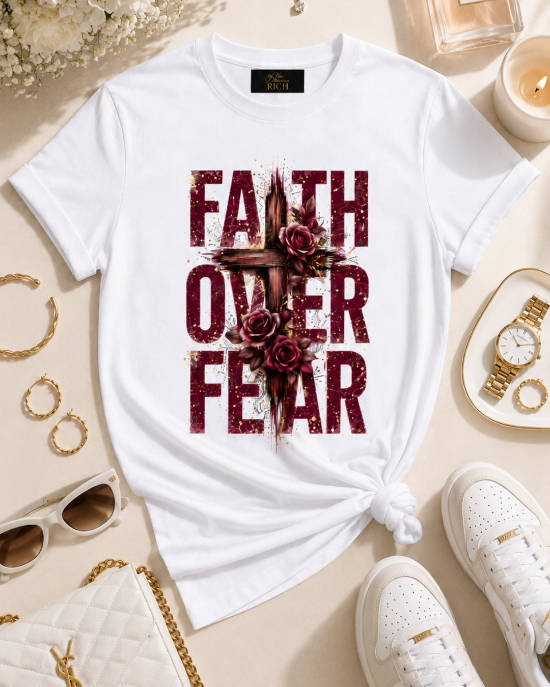 Faith Over Fear | Faith in Bloom Statement Tee