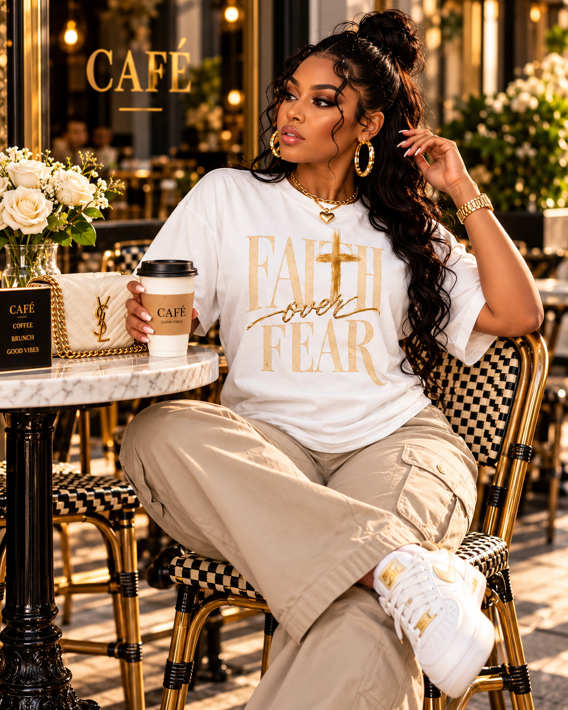 Faith Over Fear Statement Tee