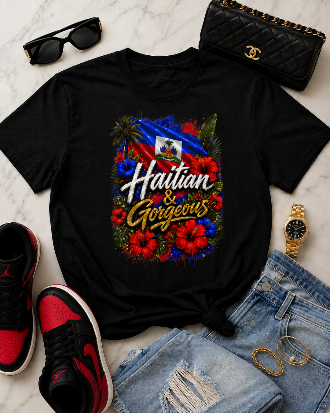 Haitian & Gorgeous Statement Tee