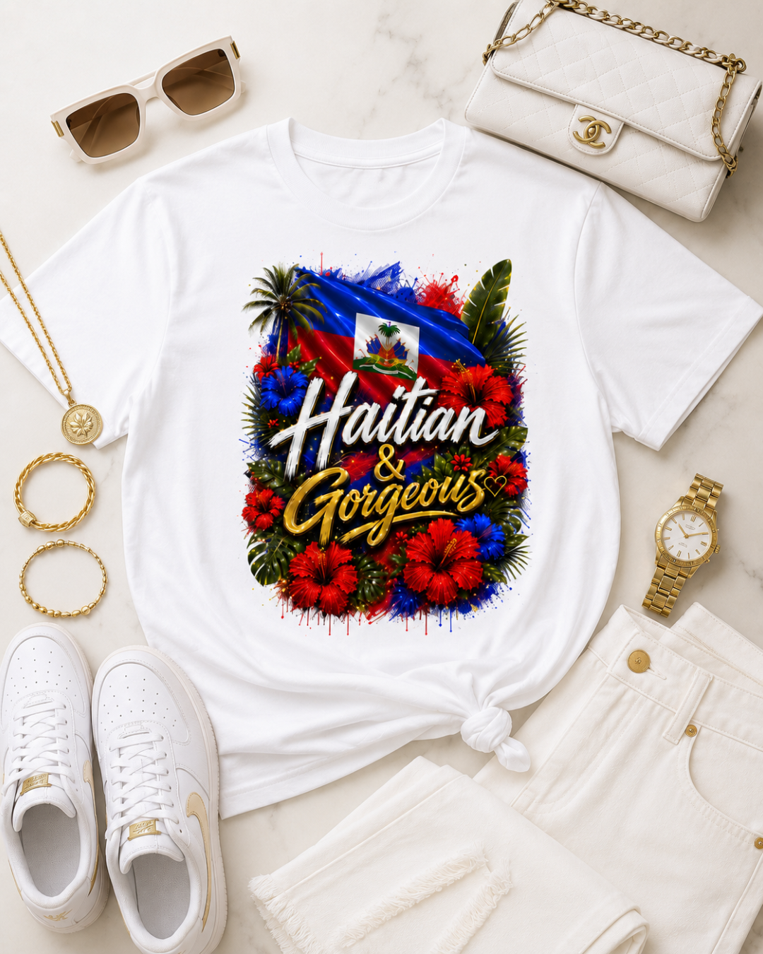 Haitian & Gorgeous Statement Tee