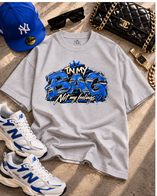 In My Bag Not My Feelings Heavyweight Graphic Tee - Cobalt Edition
