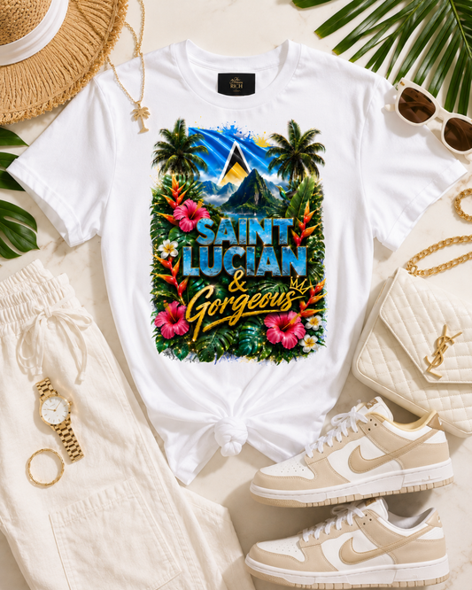 Saint Lucian & Gorgeous Statement Tee